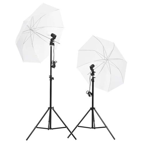 vidaXL Studioverlichtingsset met statieven en paraplus, Audio, Tv en Foto, Fotografie | Fotostudio en Toebehoren, Nieuw, Verzenden