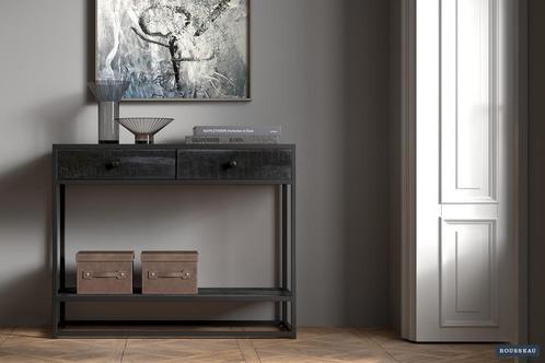 Sidetable Ace Mango hout Zwart (1c), Huis en Inrichting, Tafels | Eettafels, Nieuw, Ophalen of Verzenden