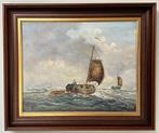 Dick van Dijk (1921) - Botter uit Urk op volle zee