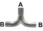 Stalen T-buis A=76mm B=63,5mm, Verzenden, Nieuw