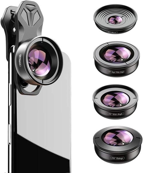 Apexel HD 5-in-1 Lensenset voor iPhone X/XS, Samsung, Hua..., Telecommunicatie, Mobiele telefoons | Toebehoren en Onderdelen, Nieuw