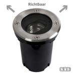 Richtbare Grondspot LED Ø12 Rond RVS incl. GU10, Verzenden, Minder dan 50 watt, Spots, Nieuw