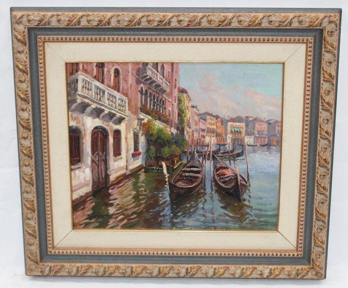 Francesc Torneró Gómez (1936) - Reflejos venecianos, Antiek en Kunst, Kunst | Schilderijen | Klassiek