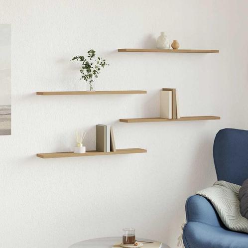 Wandschappen 4 stuks Eiken - Tweedekansje - Stijlvol & Vo..., Huis en Inrichting, Woonaccessoires | Wandplanken en Boekenplanken