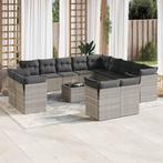 vidaXL 14-delige Loungeset met kussens poly rattan, Verzenden, Nieuw, Rotan, Loungeset