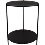 Bijzettafel - Livion Pina - Rond - 48cm - Zwart - MDF/Metaal, Huis en Inrichting, Tafels | Eettafels, Ophalen of Verzenden, Nieuw