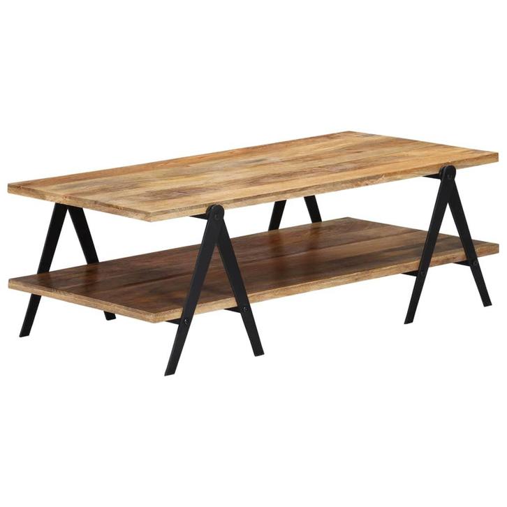 vidaXL Salontafel 115x60x40 cm massief mangohout, Huis en Inrichting, Tafels | Salontafels, 100 tot 150 cm, Nieuw, Overige houtsoorten
