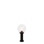 Staande buitenlamp zwart met heldere bol 50 cm IP44 - Sfera, Nieuw, Overige materialen, Minder dan 50 watt