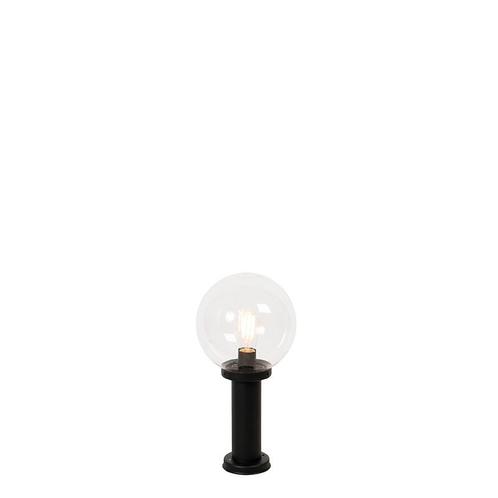 Staande buitenlamp zwart met heldere bol 50 cm IP44 - Sfera, Tuin en Terras, Buitenverlichting, Nieuw, Minder dan 50 watt, Overige materialen