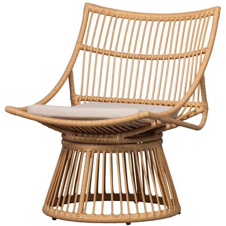 Alatna - Fauteuil - Wicker - Naturel - Exotan, Tuin en Terras, Tuinstoelen, Verzenden