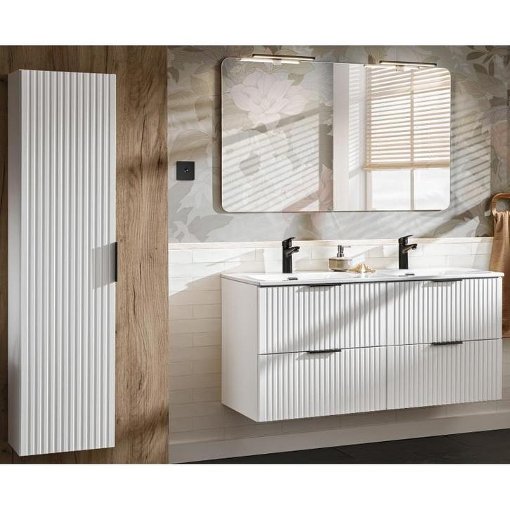 Badkamermeubel Polaris Wit 120CM (Badkamermeubels), Huis en Inrichting, Badkamer | Badkamermeubels, Nieuw, Ophalen of Verzenden