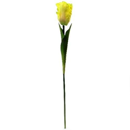 Tulp Parkiettulp Yellow/GEEL / stuks. 56cm. Tulpen, Huis en Inrichting, Woonaccessoires | Kunstplanten en Kunstbloemen, Nieuw
