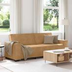 vidaXL Driezitsbank 180 cm fluweel bruin, Huis en Inrichting, Banken | Bankstellen, Verzenden, Nieuw, Driepersoons, Stof