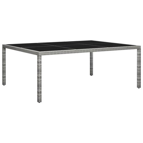 vidaXL Tuintafel 200x150x74 cm poly rattan grijs, Tuin en Terras, Tuintafels, Nieuw, Verzenden