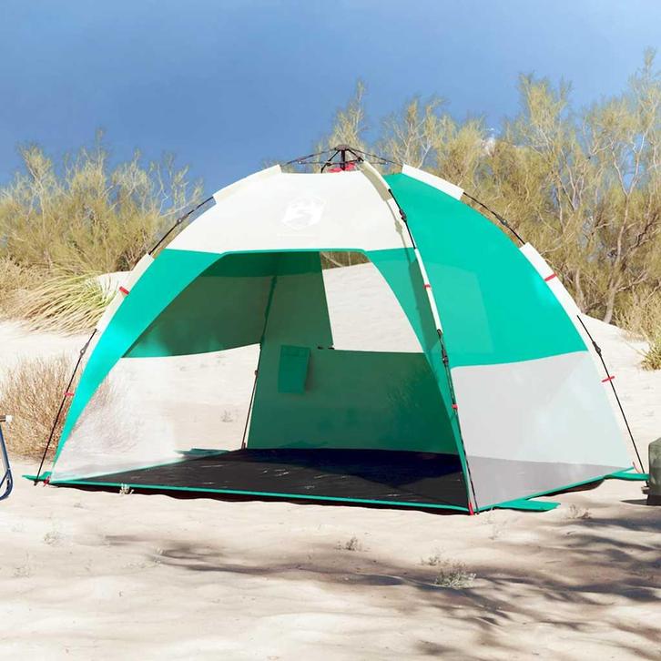 vidaXL strandtent 2-persoons waterdicht snelontgrendeling, Caravans en Kamperen, Tenten, Nieuw, tot en met 2, Verzenden