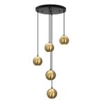 Moderne hanglamp messing, Matea, Huis en Inrichting, Lampen | Hanglampen, Nieuw, Ophalen of Verzenden, Modern, Metaal
