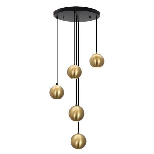 Moderne hanglamp messing, Matea, Huis en Inrichting, Lampen | Hanglampen, Nieuw, Metaal, 75 cm of meer, Ophalen of Verzenden