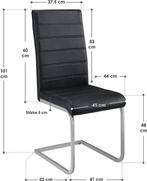 2dekans | 2 Eetkamerstoelen / stoel - Vegas - Kunstleer -, Huis en Inrichting, Stoelen, Ophalen of Verzenden, Zo goed als nieuw