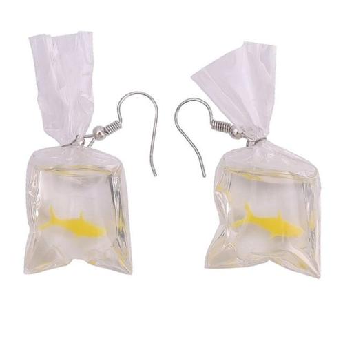 Fako Bijoux® - Oorbellen - Goudvis In Een Zakje – Geel, Sieraden, Tassen en Uiterlijk, Oorbellen, Verzenden