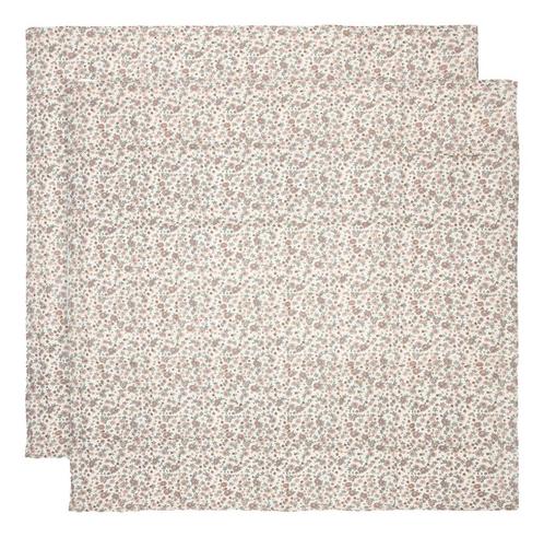 Jollein Retro Flowers 115 x 115 cm Hydrofiel Multidoek 2, Kinderen en Baby's, Badjes en Verzorging, Nieuw, Verzenden
