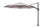 Garden Impressions Hawaii Zweefparasol 350 cm. Rond - Zand, Tuin en Terras, Parasols, Verzenden, Nieuw, Zweefparasol, Kantelbaar