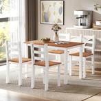 TRUUSK Eetgroepset, Eettafel, 4 Stoelen, Eetkamerset, Grenen, Verzenden, Nieuw