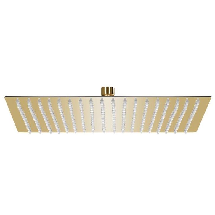 Douchekop Vierkant Goud | Tweedekansje | OP=OP, Doe-het-zelf en Verbouw, Sanitair, Nieuw, Steen, Douche, Ophalen of Verzenden