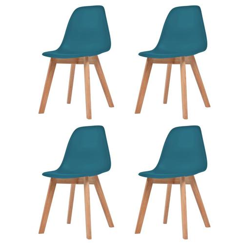 vidaXL Eetkamerstoelen 4 st kunststof turquoise, Huis en Inrichting, Stoelen, Nieuw, Verzenden