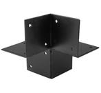 Starx paalverbinder 3-weg hoek open 121 x 121 mm zwart, Ophalen of Verzenden, Nieuw