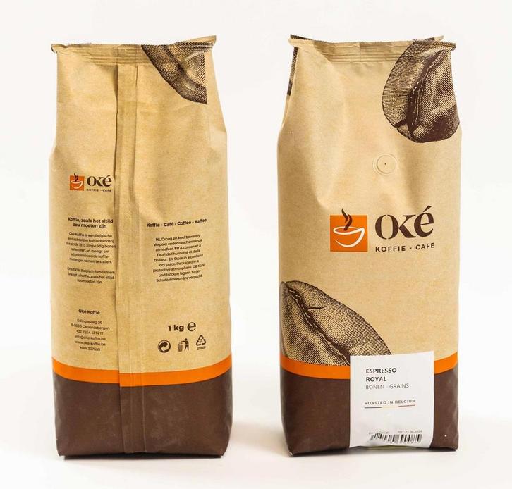 Oké koffiebonen, zak van 1 kg, Espresso Royal, Zakelijke goederen, Partijgoederen en Retail | Verpakking en Verzending, Ophalen of Verzenden