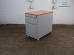 Ladeblok | Tweedehands | Grijs | Kersen topblad | 2 lades |, Huis en Inrichting, Kasten | Ladekasten, Verzenden, Gebruikt