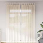 vidaXL Gordijnen voile met Tab Top 2 st crèmekleurig, Verzenden, Nieuw, Crème