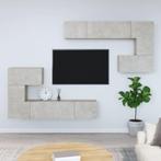 vidaXL Tv-wandmeubel bewerkt hout betongrijs, Verzenden, Nieuw, 50 tot 100 cm, Minder dan 100 cm