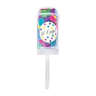 Party Popper Push Pop Papier Rond Multicolor, Hobby en Vrije tijd, Feestartikelen, Ophalen of Verzenden