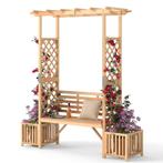 LIVSK Rozenboog met 2-zits Bank en 2 Plantenbakken - Houten, Verzenden, Nieuw