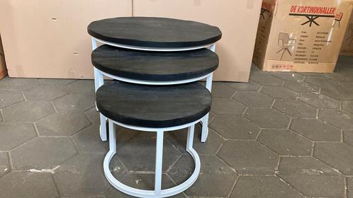 Bijzettafel Mangohout | Zwart | Outlet prijzen!, Huis en Inrichting, Tafels | Salontafels, Nieuw, Ophalen