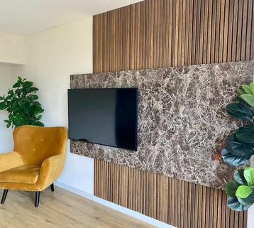Akoestische Wandpanelen 280x60 Hout Wanddecoratie Lattenwand beschikbaar voor biedingen