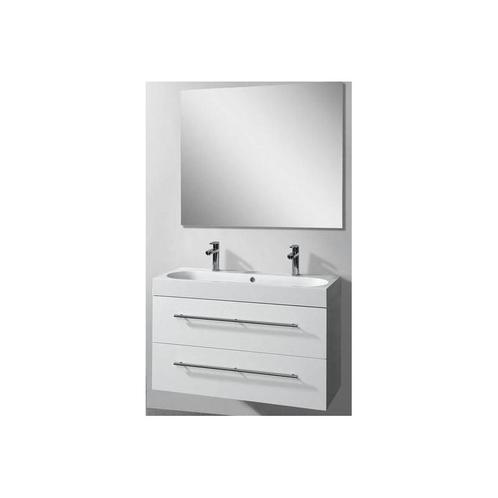 Badmeubel Compact Wit 100CM (Badkamermeubels), Huis en Inrichting, Badkamer | Badkamermeubels, Nieuw, Ophalen of Verzenden