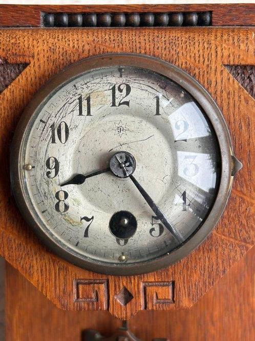 Stoelklok - Junghans - Art Deco Hout - 1920-1930, 1930-1940, Antiek en Kunst, Antiek | Klokken