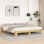 vidaXL Bedframe zonder matras 180x200 cm massief hout eiken, Eenpersoons, Bruin, Verzenden, Nieuw