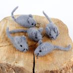Vilten muisjes grijs - set van 5 stuks - 4cm NIEUW, Nieuw, Ophalen of Verzenden