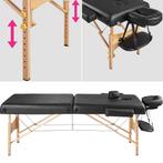 2-zones massagetafel 7,5 cm matras + rolkussens + tas - zwar