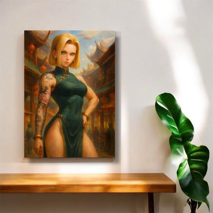 Makayhos - [Canvas] Android 18 – Oriental Blossom, Spelcomputers en Games, Spelcomputers | Overige Accessoires