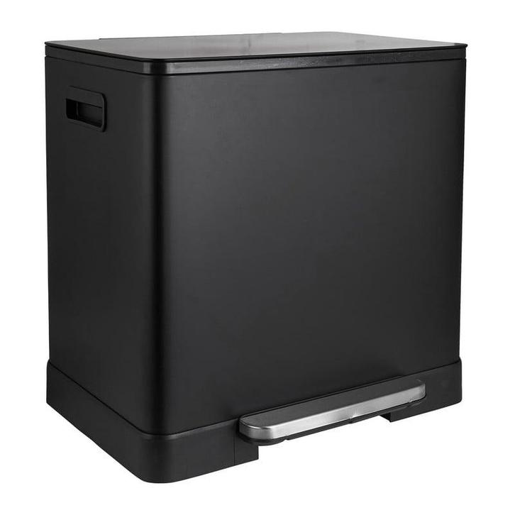 Pedaalemmer - zwart - 2x20 liter, Huis en Inrichting, Woonaccessoires | Prullenbakken, Verzenden