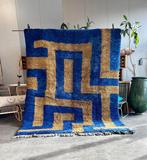 Abstract Marokkaans tapijt in blauw en groen. - Vloerkleed -, Nieuw