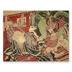 Yoshino-yama Setsu-ch no Ba () Diptych Ukiyo-e -, Antiek en Kunst