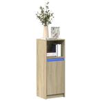 vidaXL Dressoir met LED 38x34x100 cm bewerkt hout sonoma, Huis en Inrichting, Minder dan 50 cm, Verzenden, Nieuw, 25 tot 50 cm