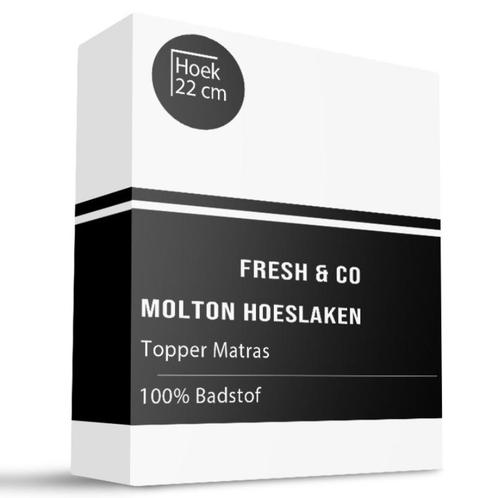 Fresh and Co Molton Hoeslaken Badstof Waterdicht - Topper 90, Huis en Inrichting, Slaapkamer | Beddengoed, Dekbedovertrek, Wit