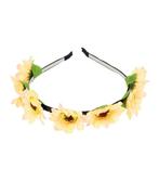 Haarband Diadeem Bloemen 3cm Oranje, Verzenden, Nieuw