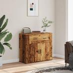 vidaXL Dressoir 80x33x70 cm bewerkt hout oud houtkleurig, Huis en Inrichting, Kasten | Dressoirs, Verzenden, Nieuw, 50 tot 100 cm